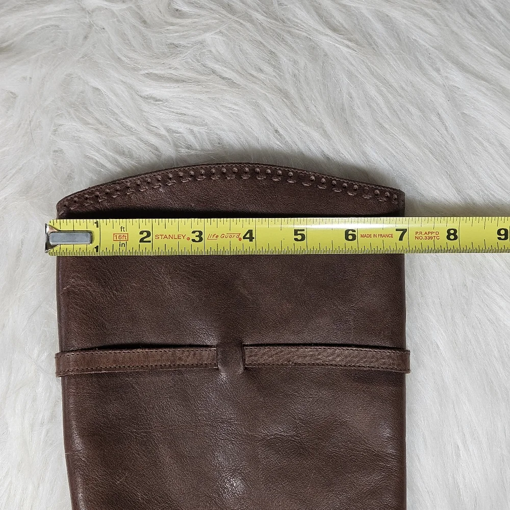 Fatte a mano Cognac Leather Riding Boots Size 38.5 Made In Italy - Picture 9 of 11